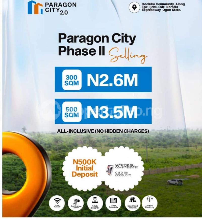 Land for sale Paragon City Ijebu Ode Expressway Ijebu Ode Ogun