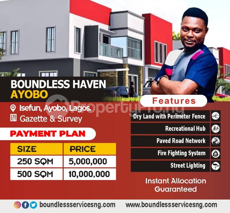 Land for sale   Ayobo Ipaja Lagos