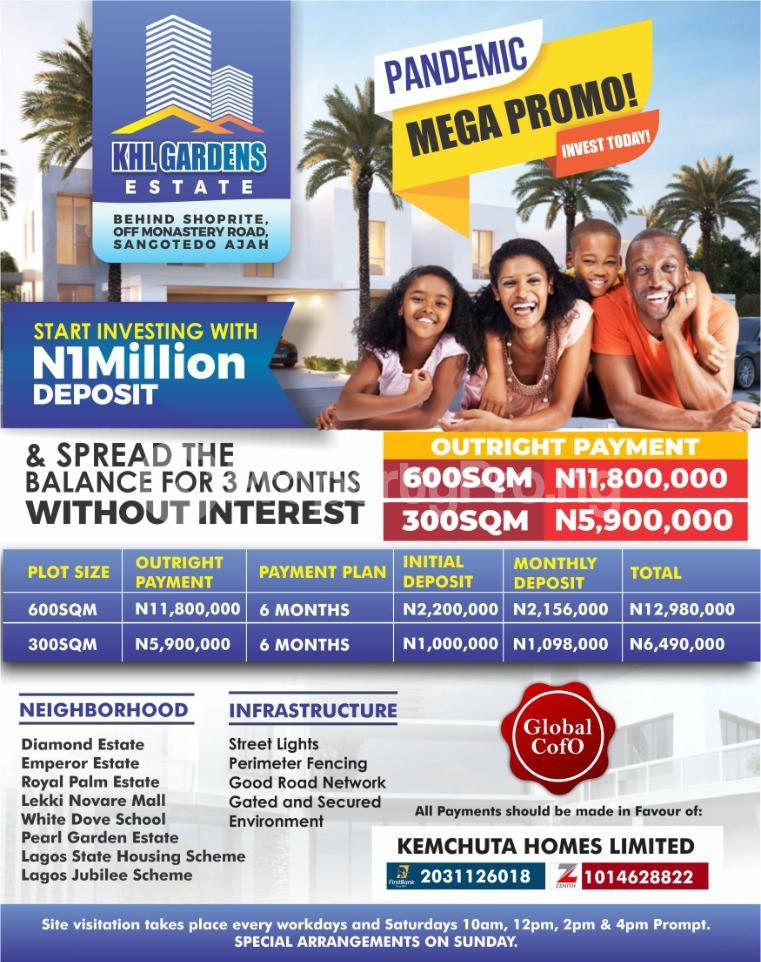 Land for sale Monastery Road,sangotedo Monastery road Sangotedo Lagos