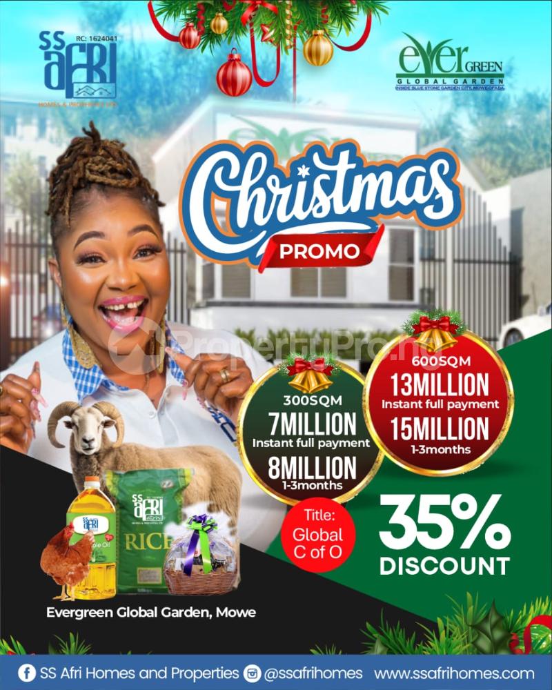 4 bedroom Land for sale Bluestone Bus Stop, Mowe Town, Mowe Obafemi Owode Ogun