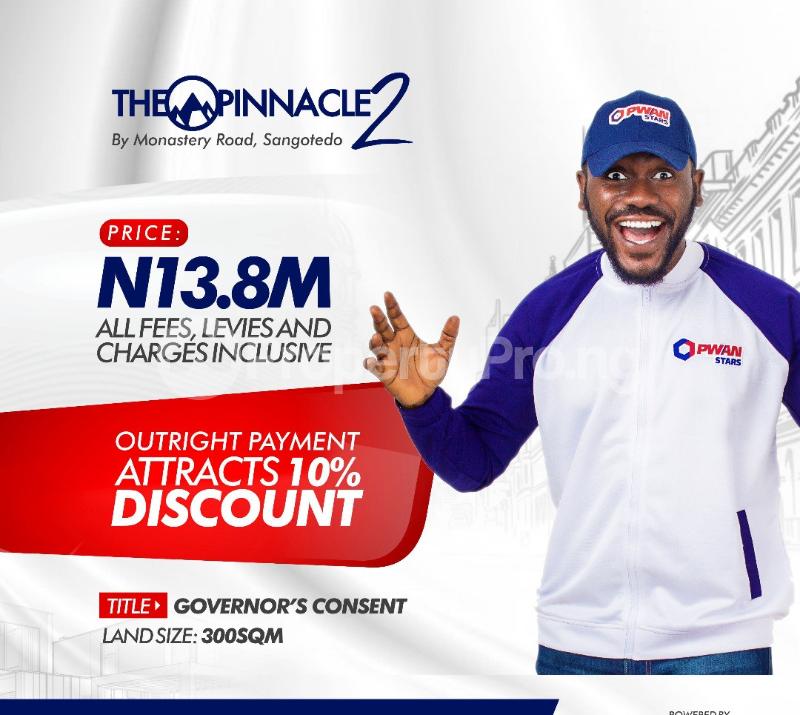 Land for sale Few Meters From The Catholic Monastery Monastery road Sangotedo Lagos