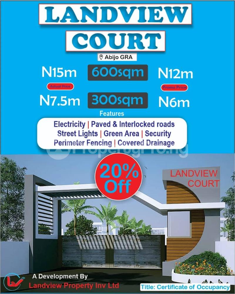 Land for sale Abijo Gra Lekki Abijo Ajah Lagos