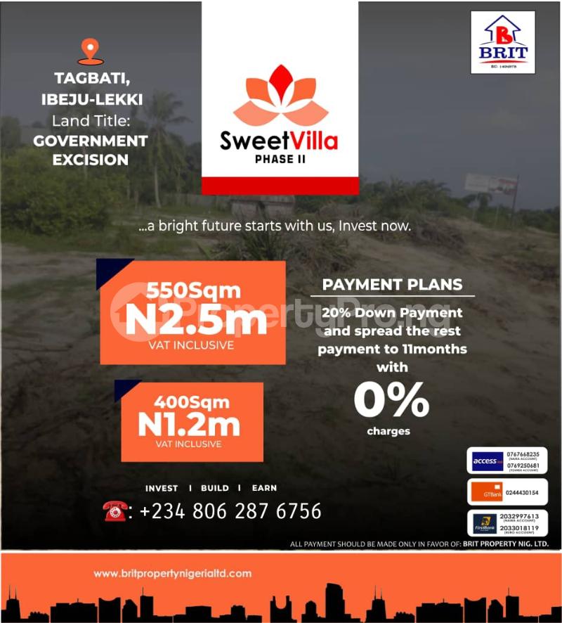 Land for sale Fagbowa Eleranigbe Ibeju-Lekki Lagos