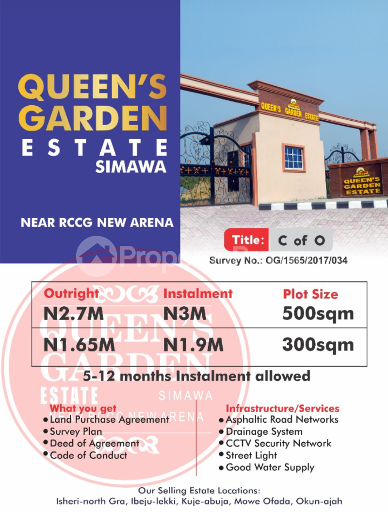 Land for sale Simawa Arepo Ogun