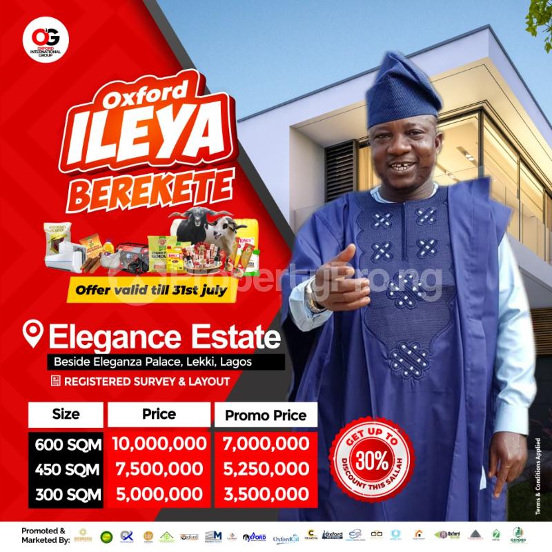 Land for sale Behind Eleganza Palace With Registered Survey Ibeju-Lekki Lagos