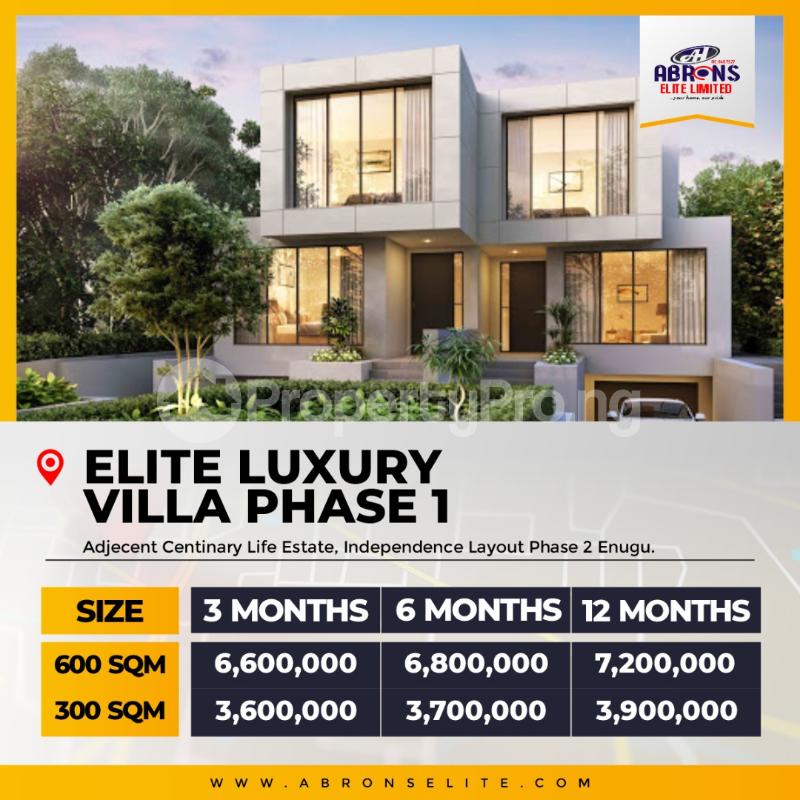 Land for sale Elite Luxury Villa Phase 1, Adjecent Centinary Life Estate Independence Layout Phase 2 Enugu Enugu Enugu