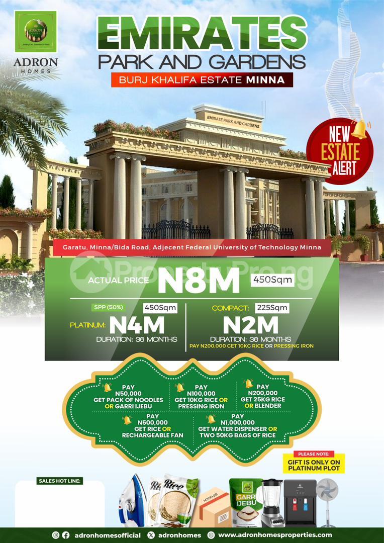 Land for sale Opposite Federal University Of Technology Minna Bida Niger