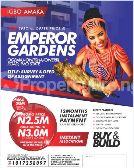 Land for sale Ogbaku Onitsha/owerri Road Owerri Imo