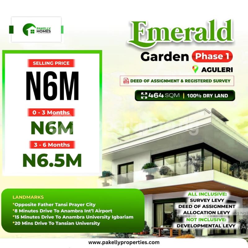 Land for sale Aguleri Anambra State Anambra East Anambra