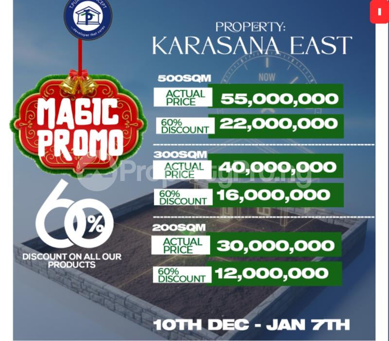 4 bedroom Land for sale Behind Papa Ground Kubwa Expressway Karsana Abuja