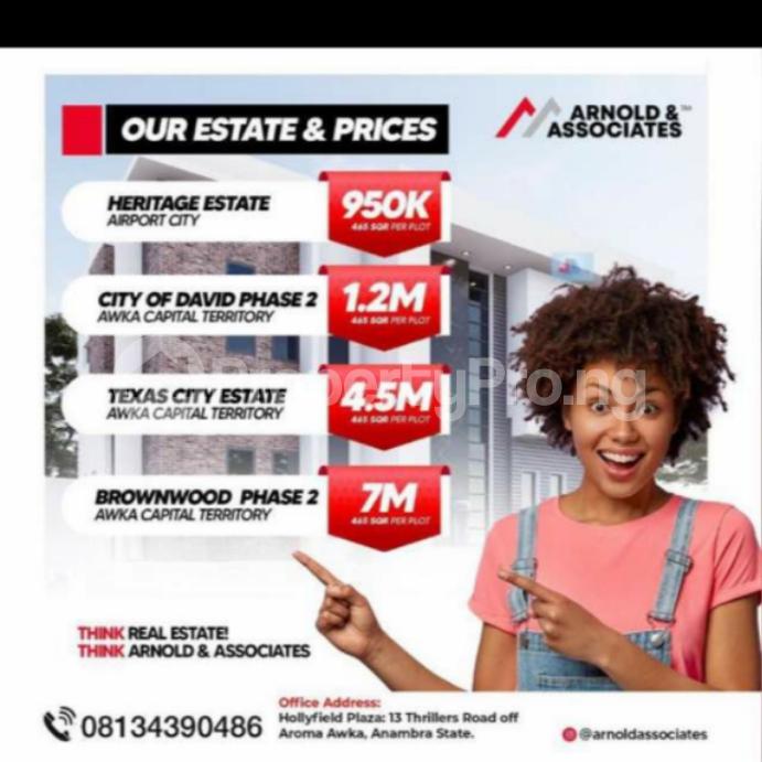 Land for sale Heritage Estate Awka South Anambra