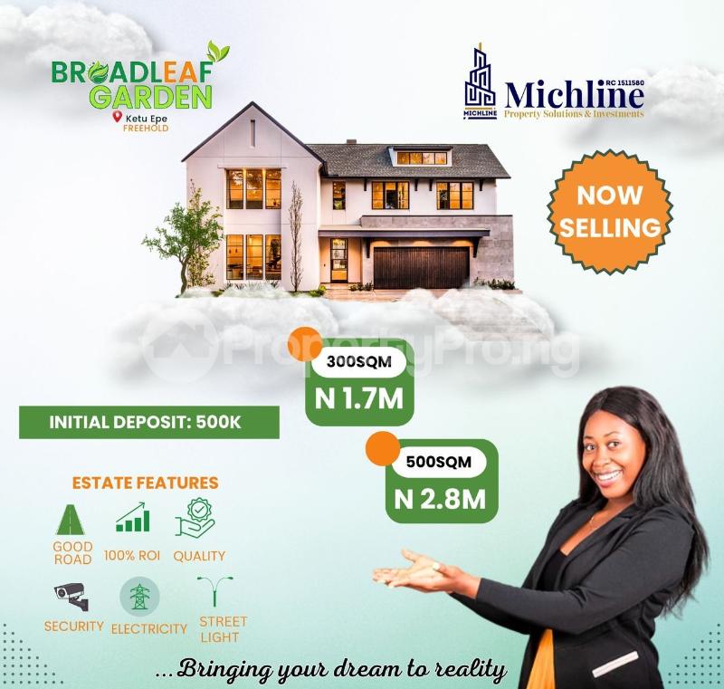 Land for sale Ketu Epe/ Broadleaf Garden Estate/ Epe Road Epe Lagos