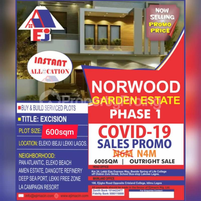 Land for sale Ibeju Lekki Eleko Ibeju-Lekki Lagos