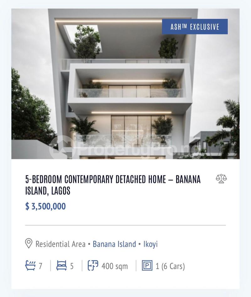 5 bedroom House for sale  Banana Island Ikoyi Lagos