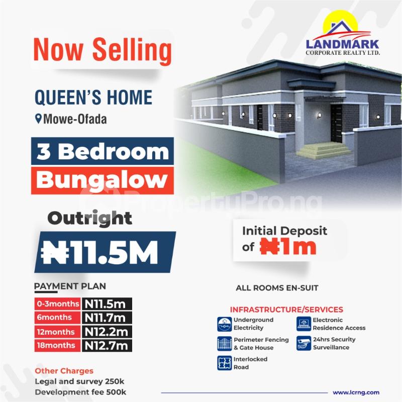 3 bedroom House for sale Mowe Ofada Gra, Ogun State Mowe Obafemi Owode Ogun