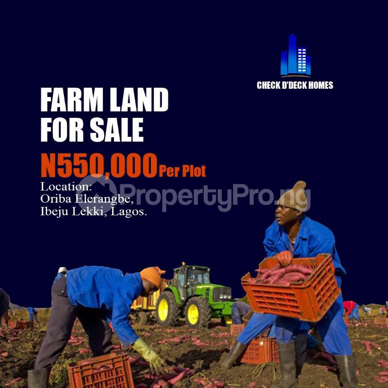 Land for sale Oriba Elerangbe Ibeju Lekki Lagos Eleranigbe Ibeju-Lekki Lagos - 0
