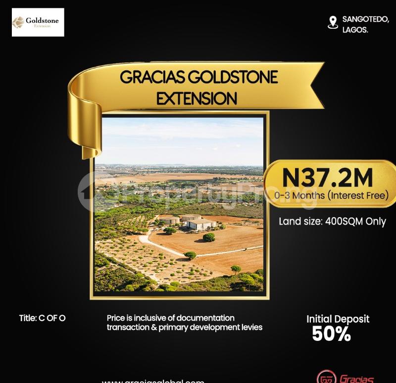 Land for sale Gracias Goldstone/back Of Novare Shoprite Sangotedo Ajah Lagos