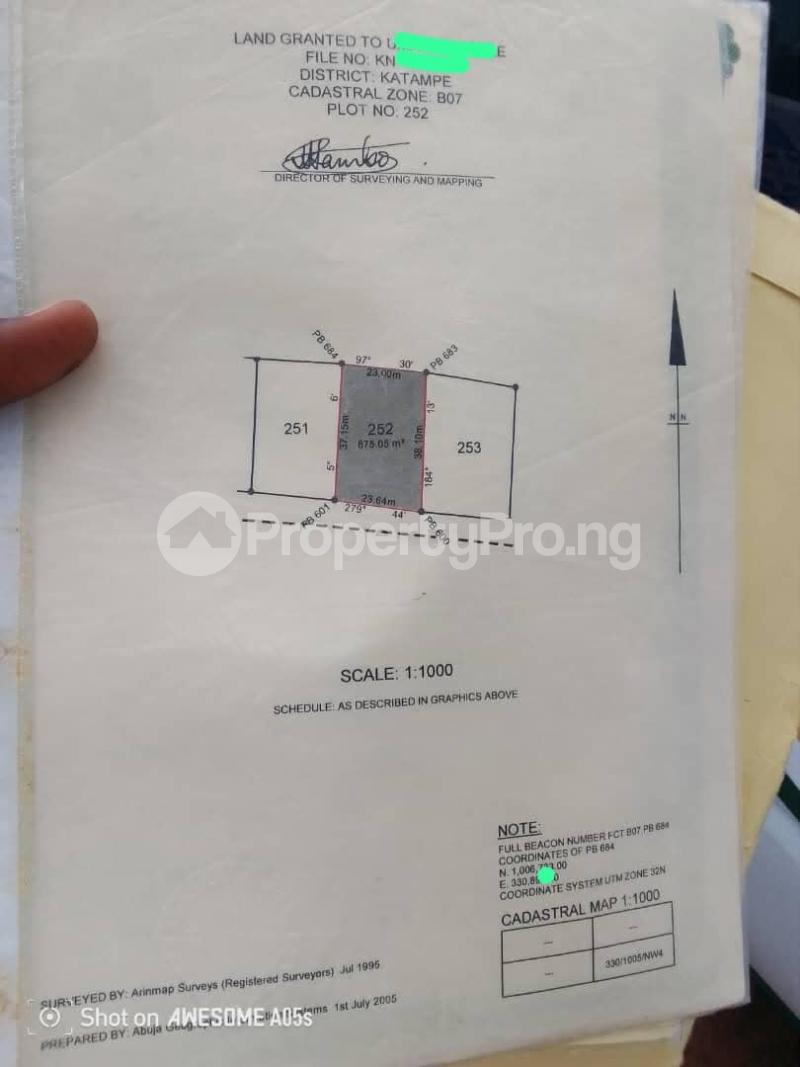Land for sale Main Katampe Main Abuja