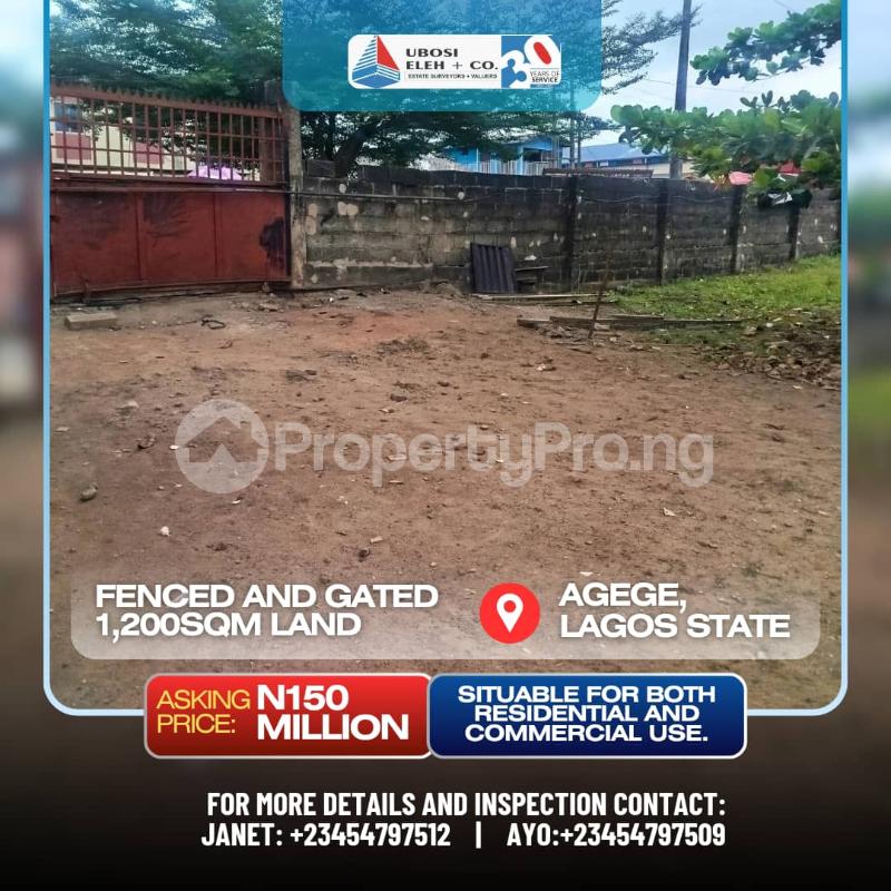 Land for sale Agege Lagos