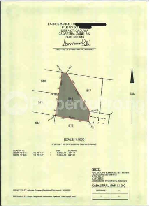 Land for sale Tarred Road Gaduwa Abuja