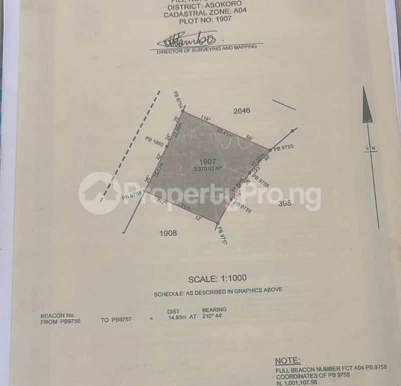Land for sale Main Asokoro Abuja