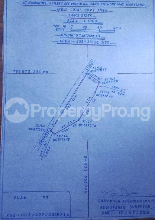 Land for sale Mobolaji Bank Anthony Way Ikeja Lagos