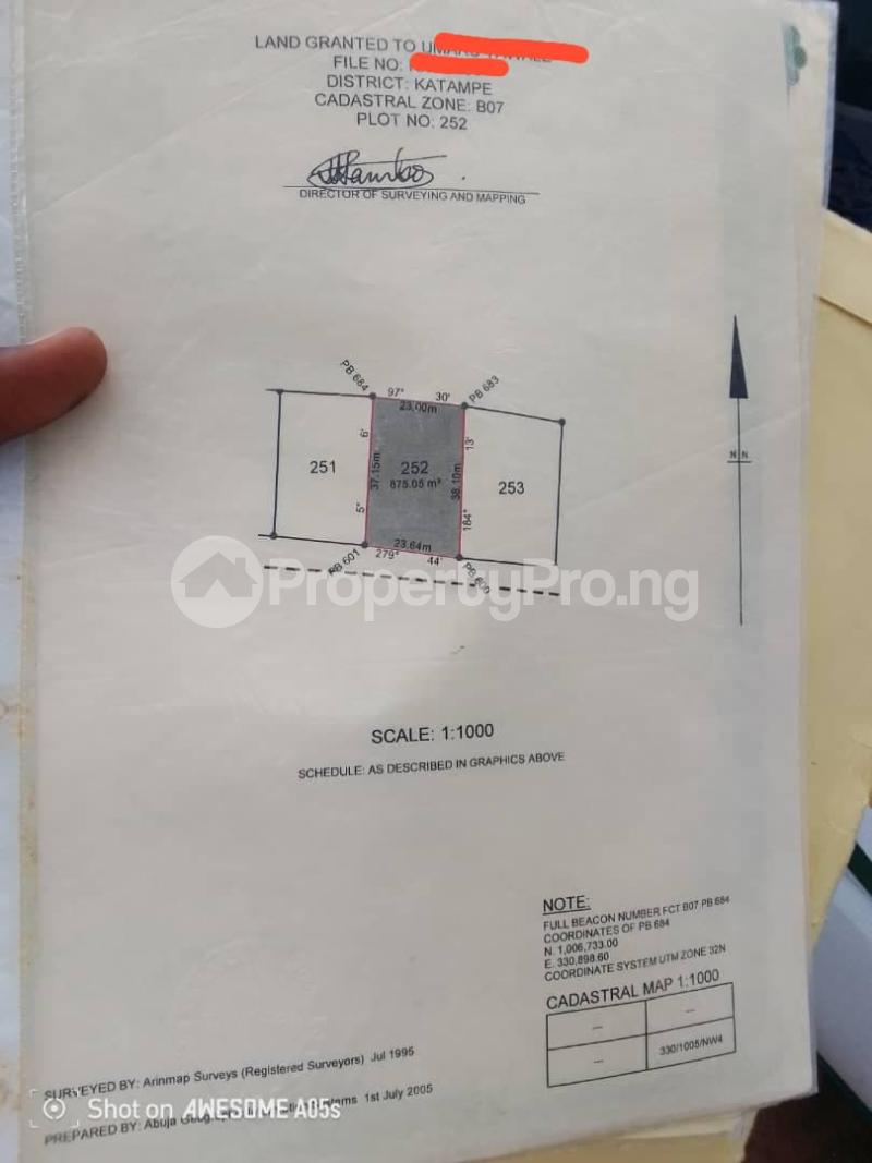 Land for sale Katampe Main Katampe Abuja