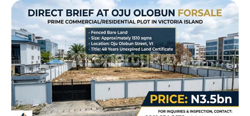 Land for sale Oju Olibun Street Victoria Island Victoria Island Lagos