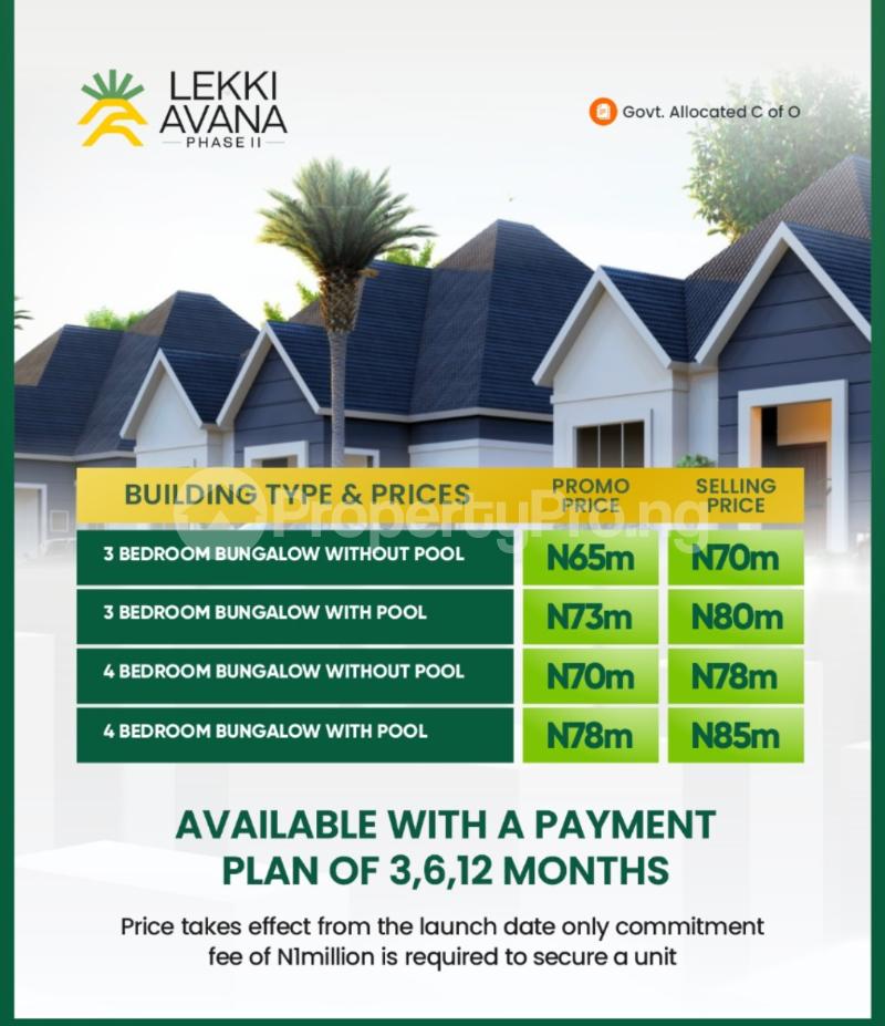 3 bedroom House for sale Eleko/ 10min From Lekki Avana Phase 1 Eleko Ibeju-Lekki Lagos
