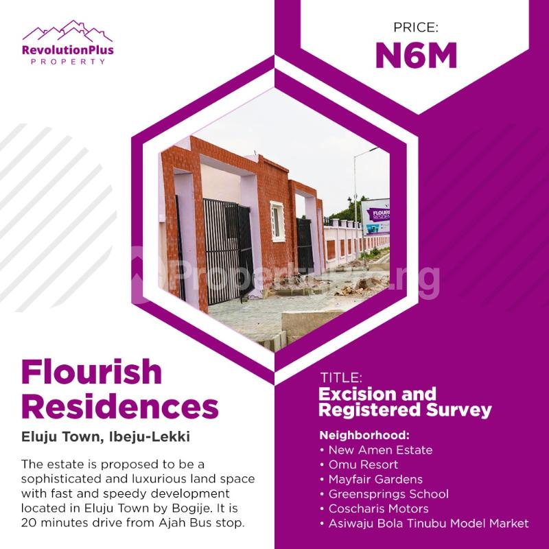 Land for sale Eluju Town. Eluju Ibeju-Lekki Lagos