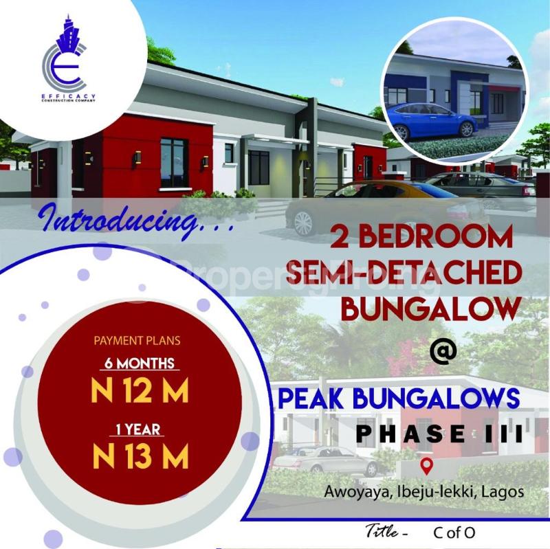 3 bedroom House for sale Awoyaya, Ibeju Lekki Lagos. Lekki Phase 2 Lekki Lagos