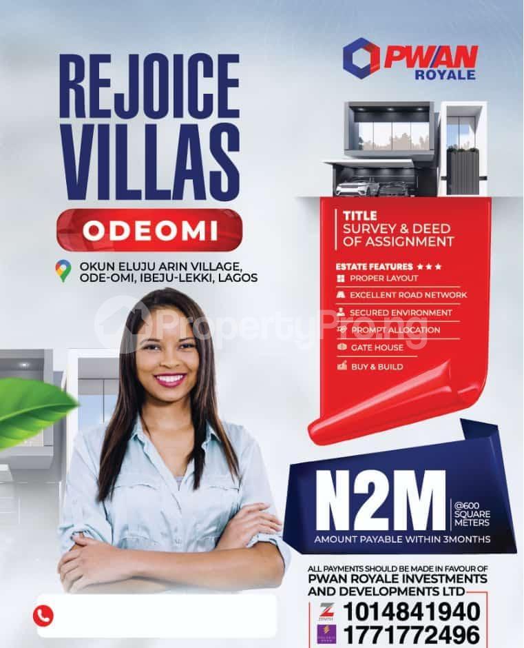 Land for sale Odeomi LaCampaigne Tropicana Ibeju-Lekki Lagos