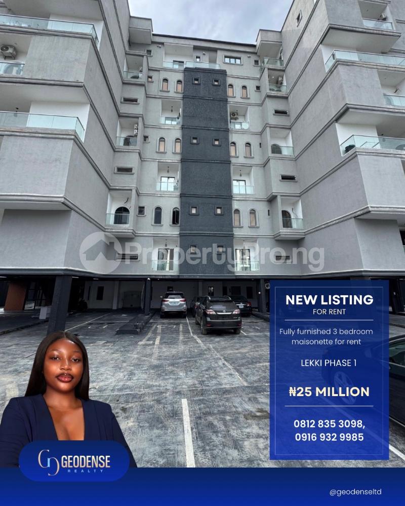 3 bedroom Flat / Apartment for rent Lekki Phase 1 Lekki Lagos