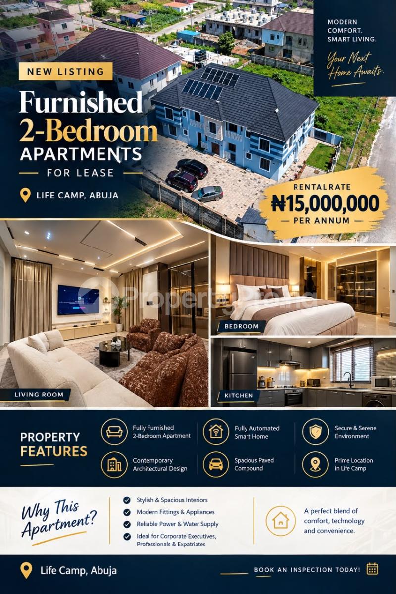 2 bedroom House for rent Life Camp Abuja