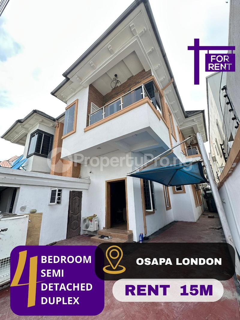 4 bedroom House for rent 4 Bedroom Semi Detached Duplex For Rent Osapa london Lekki Lagos - 0