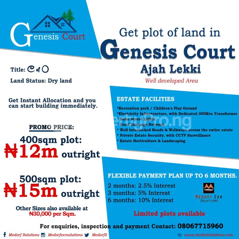 Land for sale Ajah Lekki Ajah Lagos