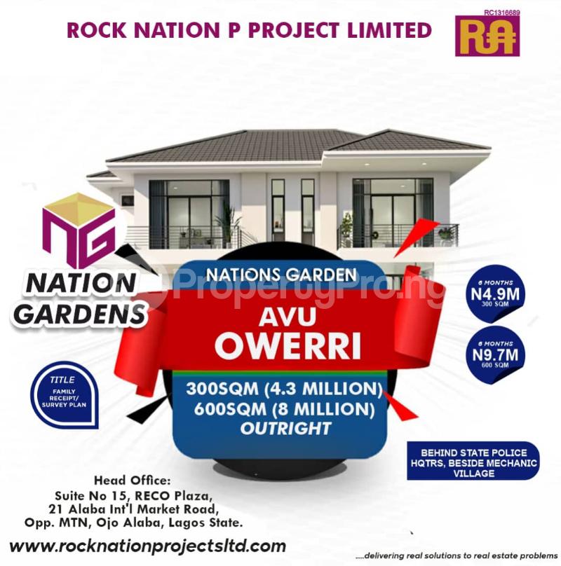 Land for sale Nation Garden Owerri Imo
