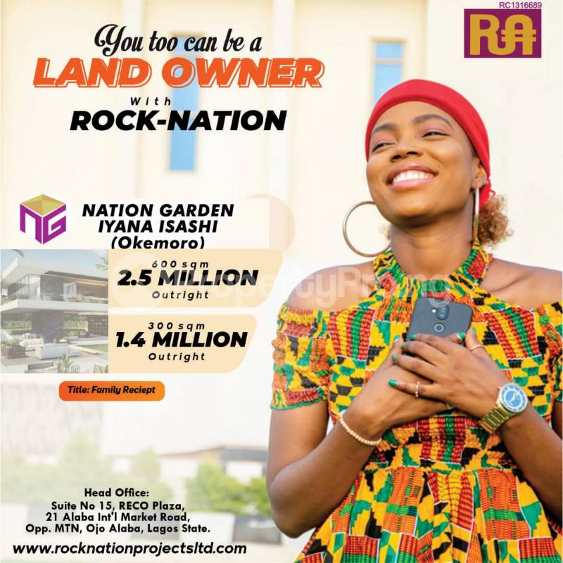 Land for sale Nation Garden Estate Isashi With Registered Survey Very Close Lasu Gate,iyanoba And Alaba International Market Ojo Ojo Lagos