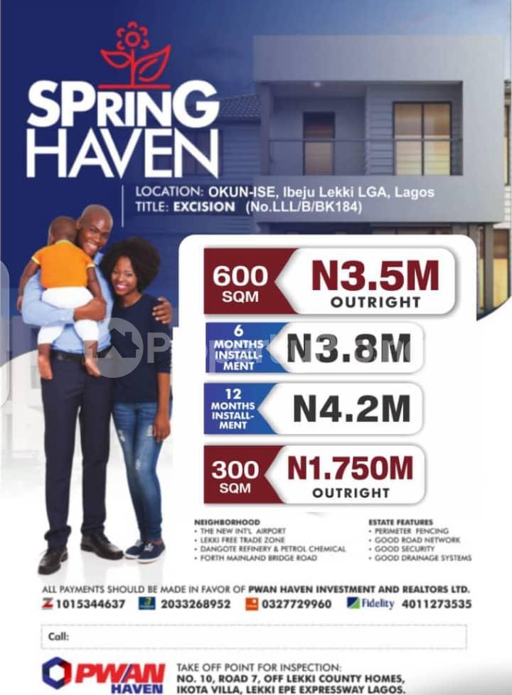 Land for sale Spring Haven Ibeju-Lekki Lagos - 0