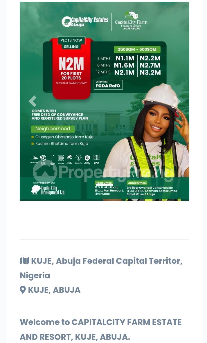 Land for sale Kuje Abuja