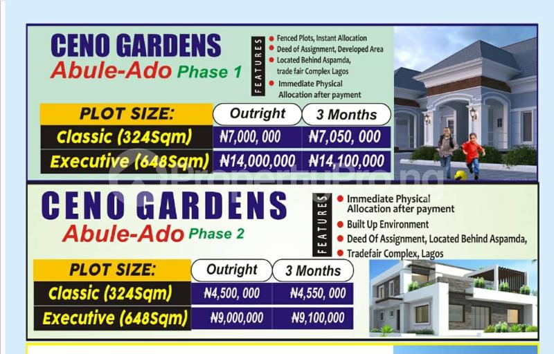Land for sale Abule Ado Festac Amuwo Odofin Lagos