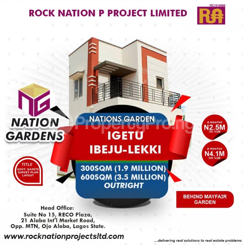 Land for sale Nation Gardens Ibeju-Lekki Lagos