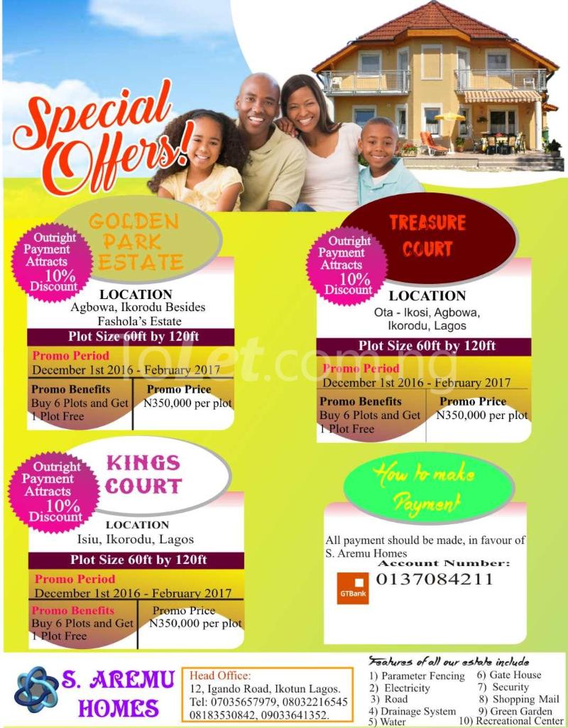 Land for sale Agbowa, Ikorodu North, Local Government Lagos