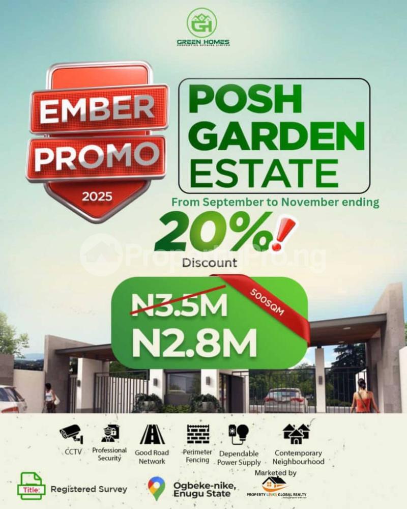 Land for sale Posh Garden Estate In Enugu State Enugu Enugu
