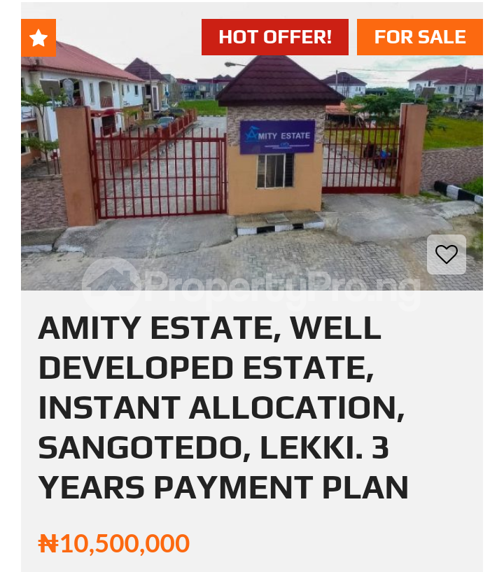 Land for sale Majek Sangotedo Lagos