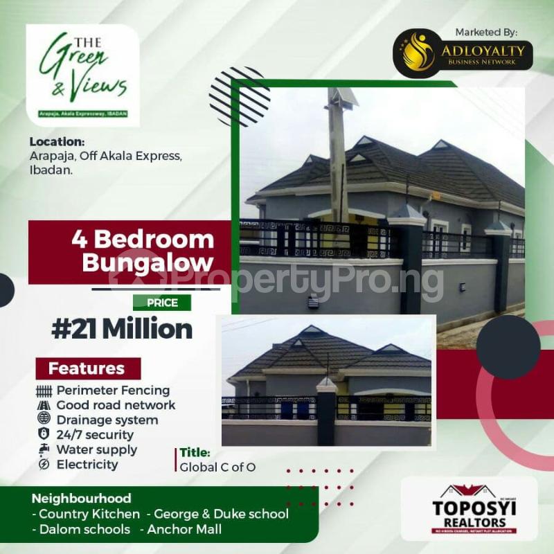 4 bedroom Flat / Apartment for sale Arapaja, Off Akala Express, Ibadan Country Kitchen George & Duke School Dalom Schools Anchor Mall Akala Express Ibadan Oyo
