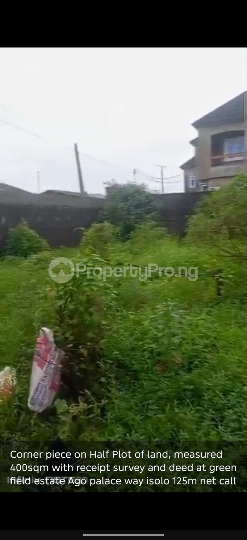 Land for sale Greenfield Estate Off Ago Palace Way Okota Ago palace Okota Lagos