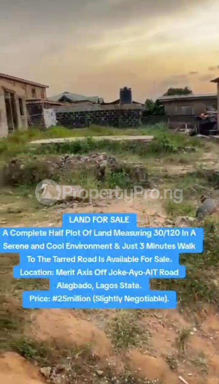 Land for sale Merit Axis, Off Ait Road Alagbado Abule Egba Lagos