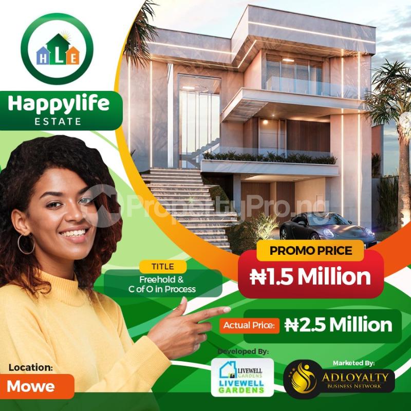 Land for sale Mowe Obafemi Owode Ogun