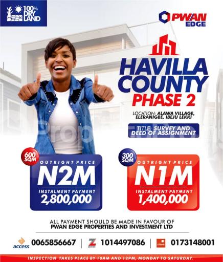 Land for sale Alawa Village, Eleranigbe Ibeju-Lekki Lagos